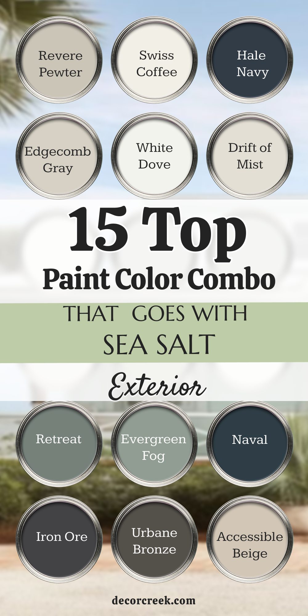 15 top color combo that goes with sea salt exterior