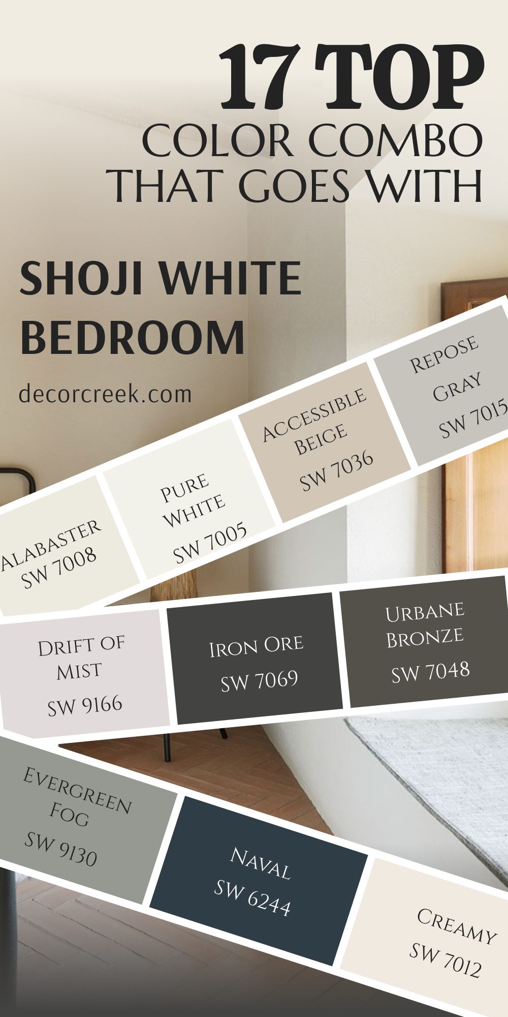 17 top color combo that goes with shoji white bedroom