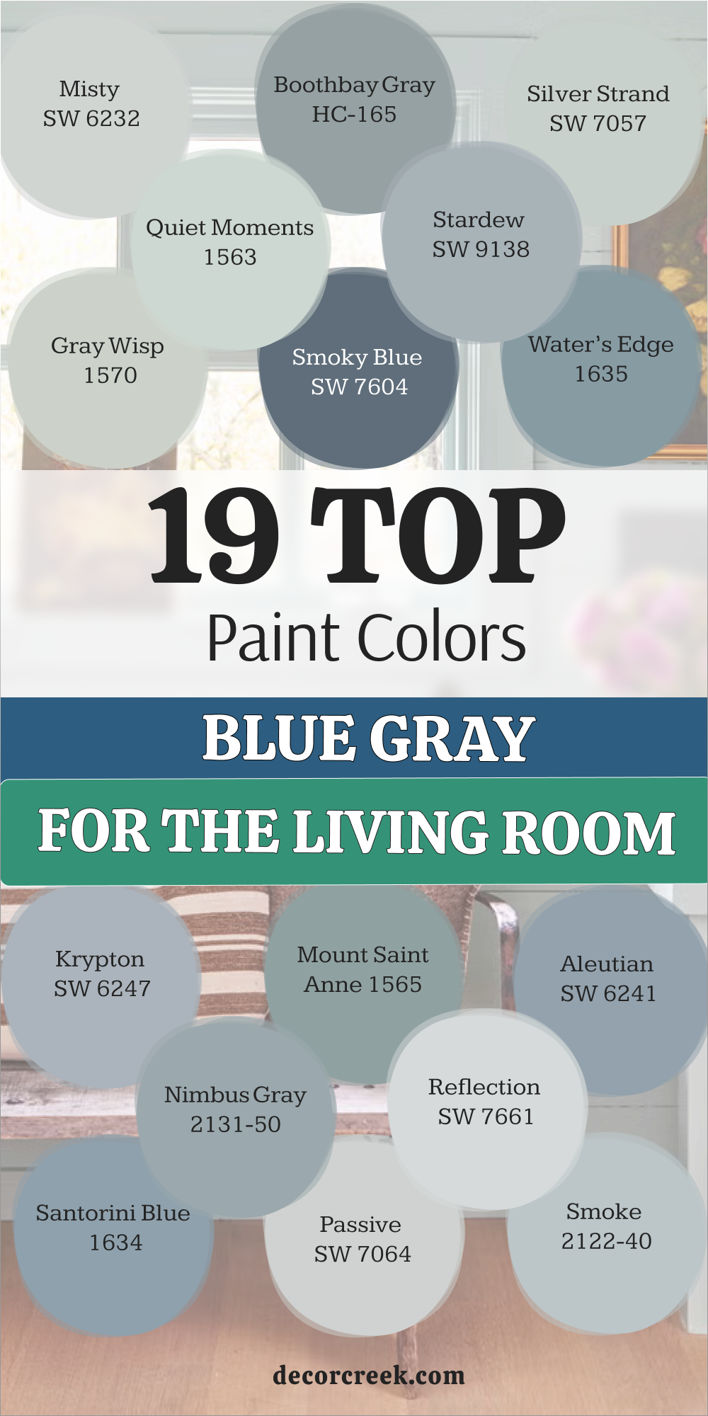 19 top blue gray paint colors for the living room