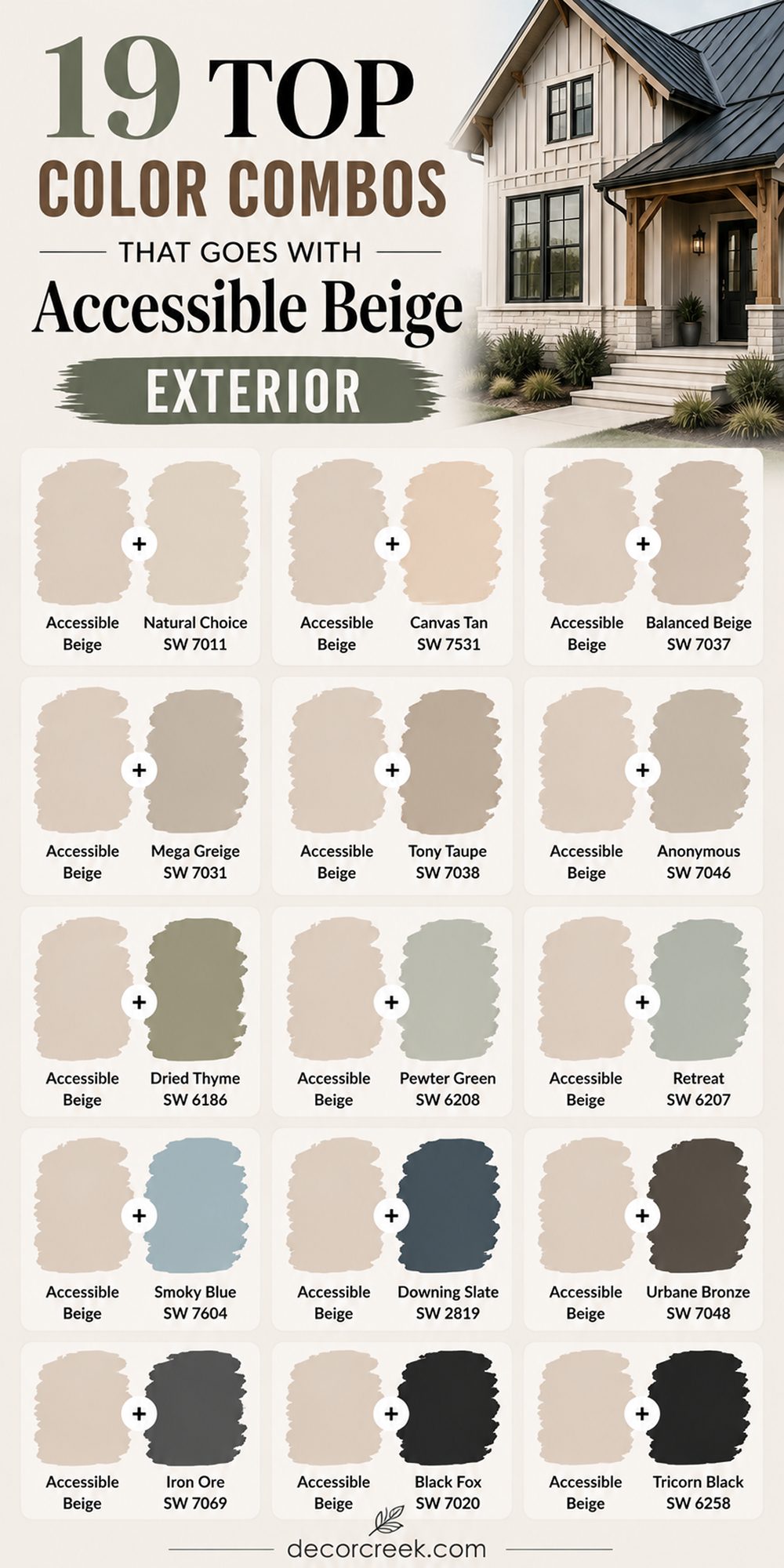 19 top color combo that goes with accessible beige exterior
