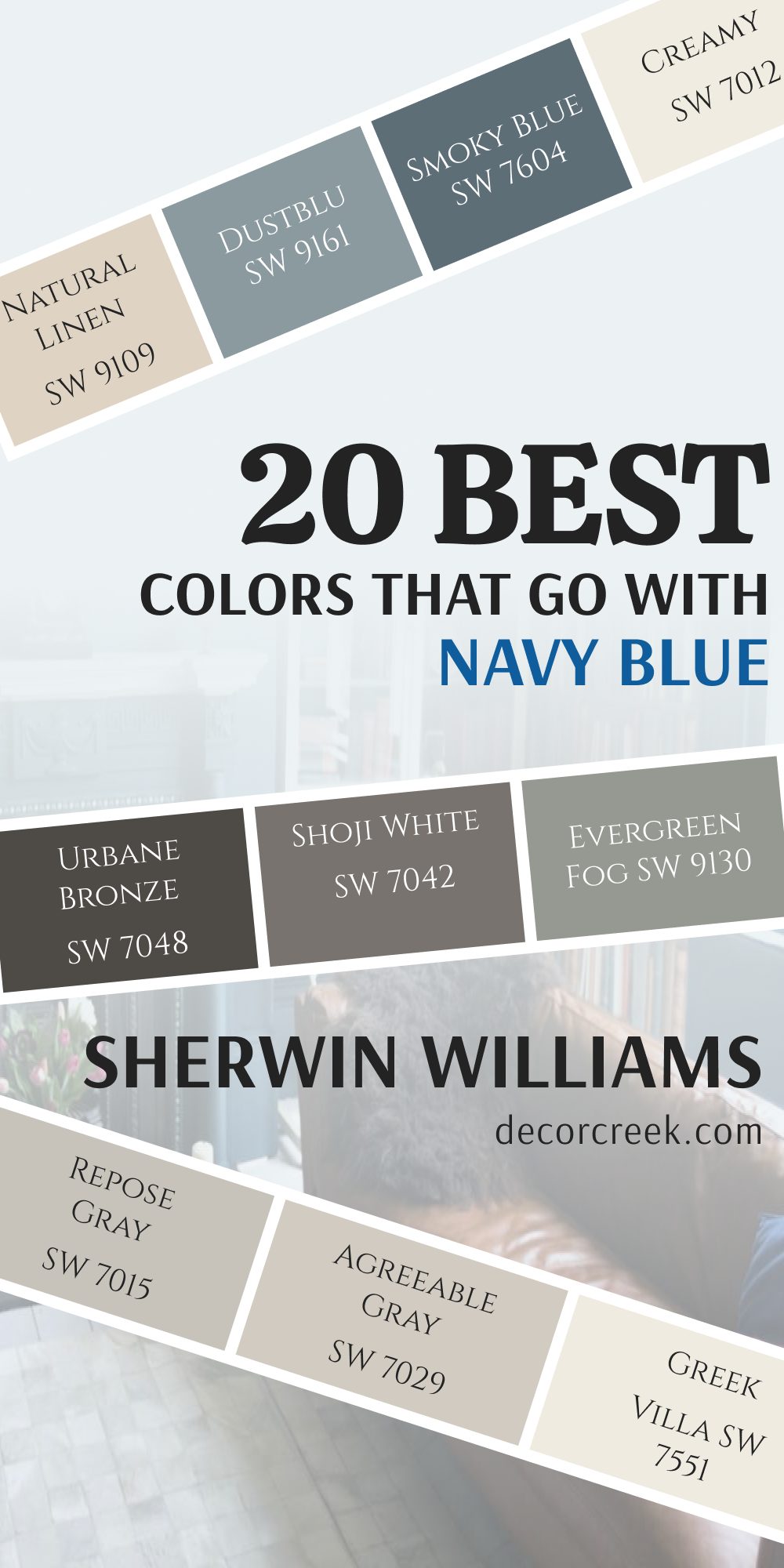 20 top paint colors that go with navy blue from sherwin williams