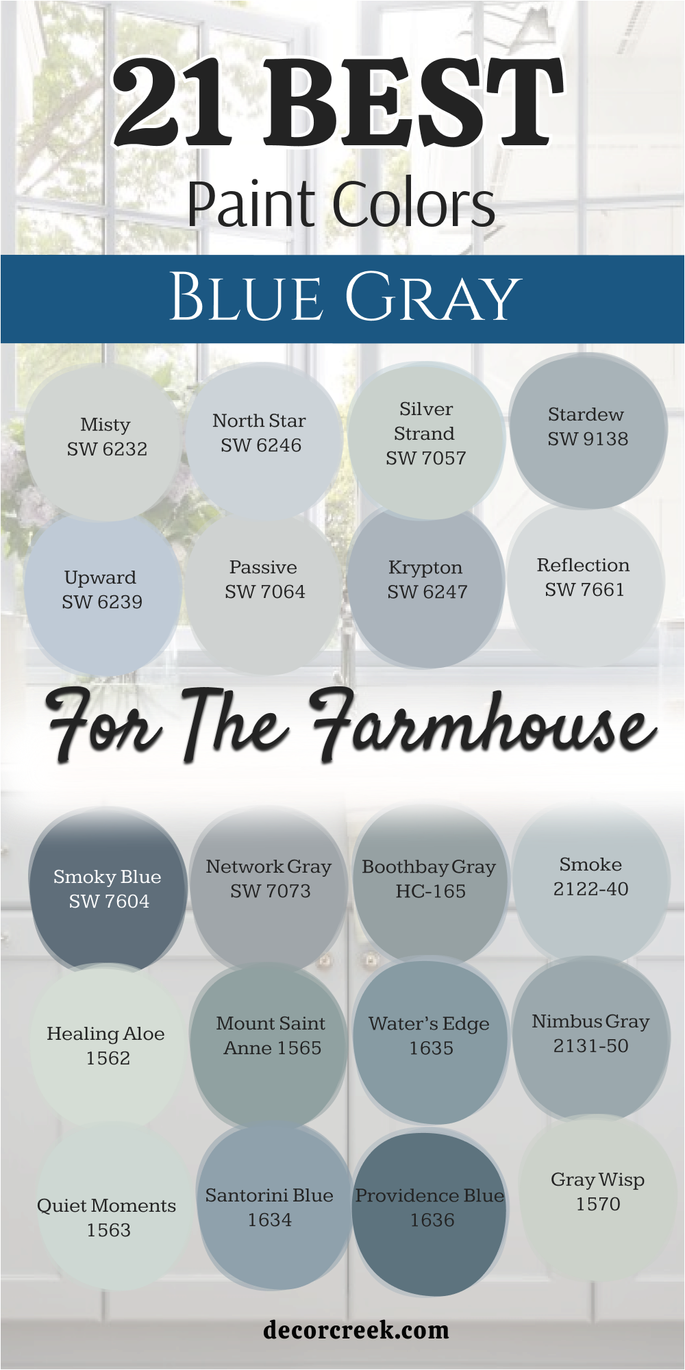 21 blue gray paint colors for the farmhouse