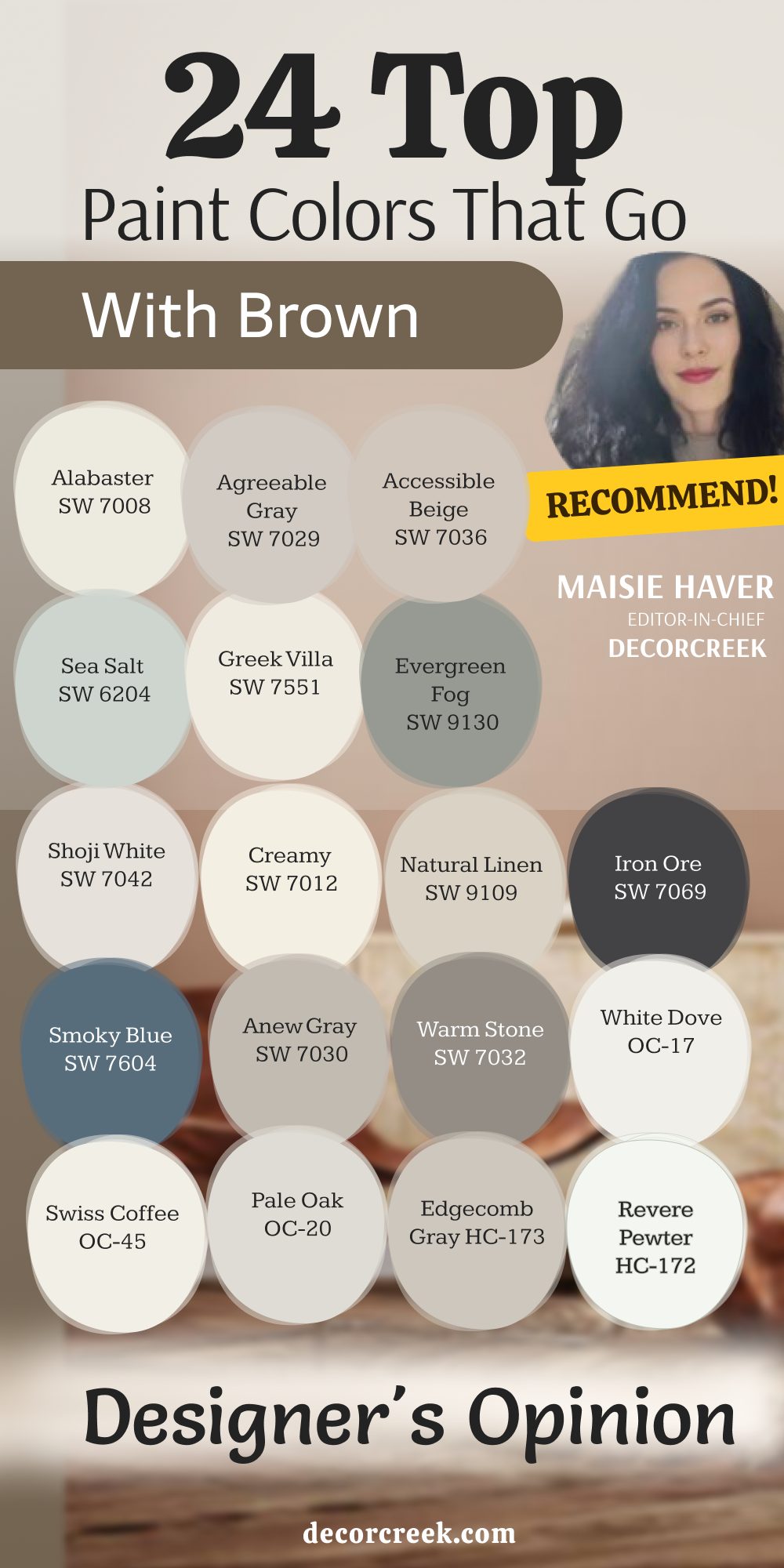 24 top paint colors that go with brown _ designer's opinion