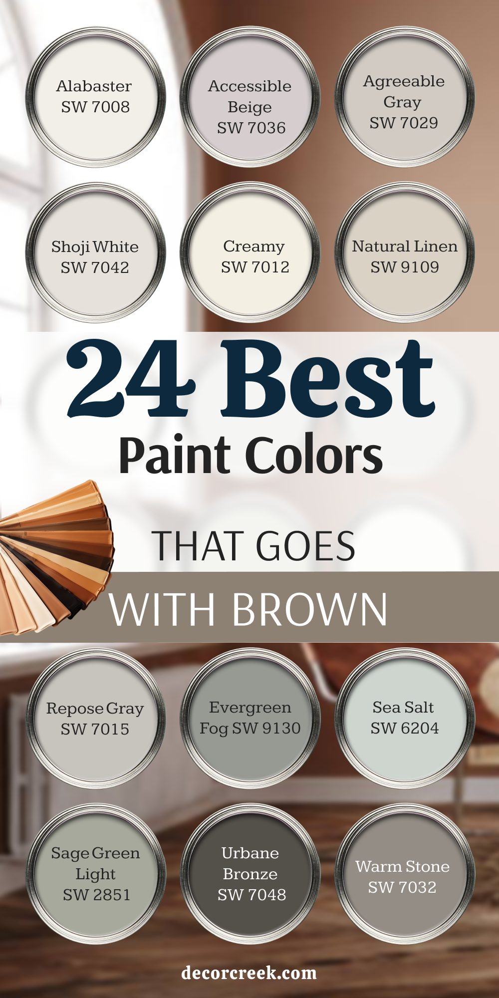 24 top paint colors that go with brown