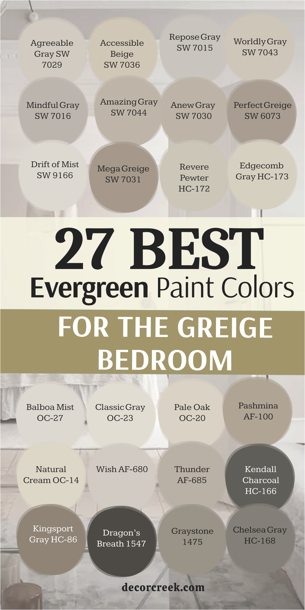 27 top evergreen paint colors for the greige bedroom (1)