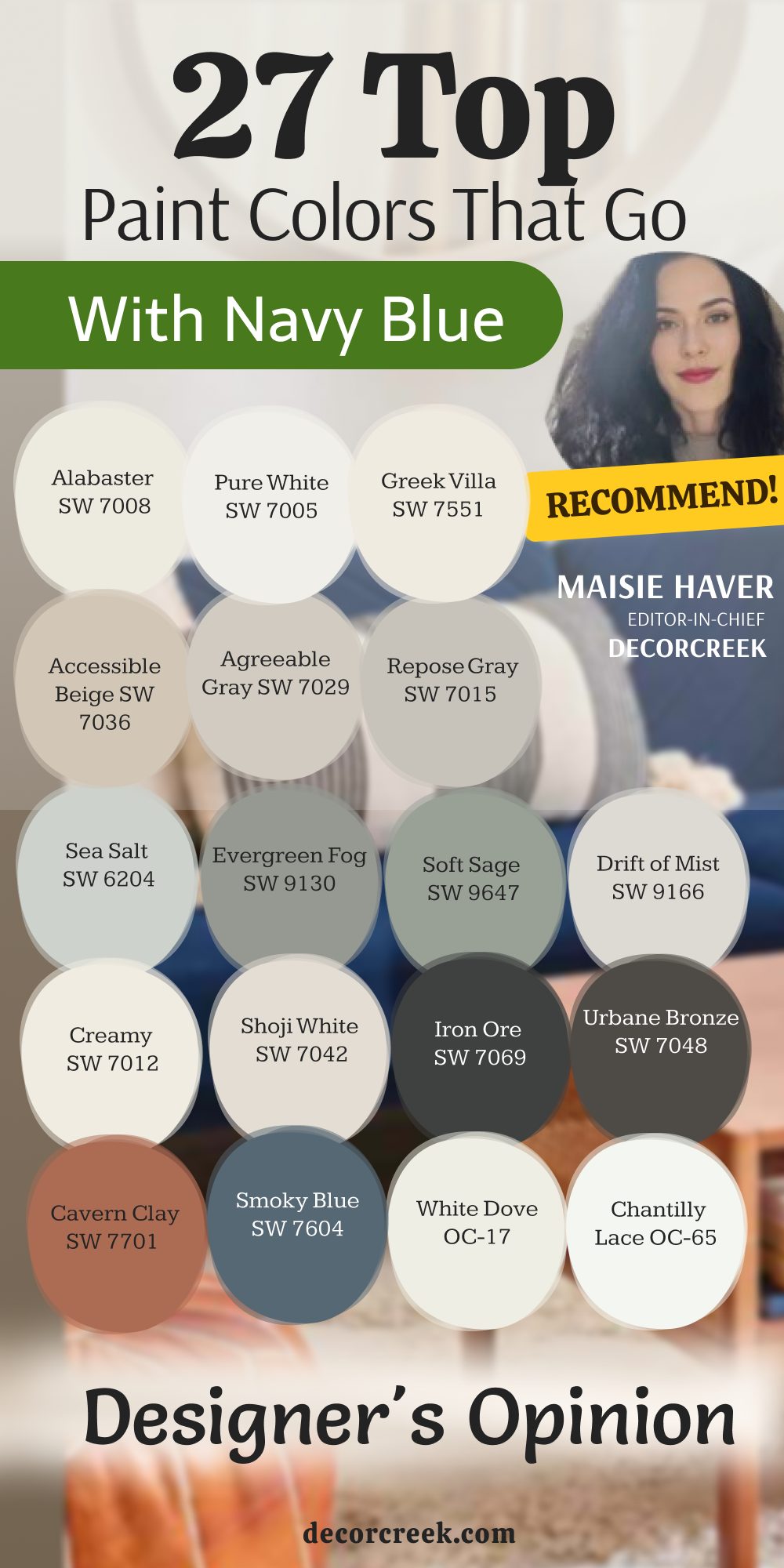 27 top paint colors that go with navy blue _ designer's opinion