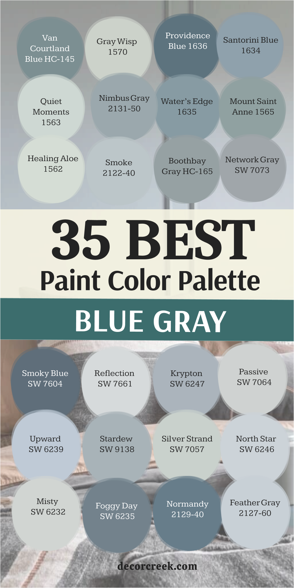 35 blue gray paint color palette