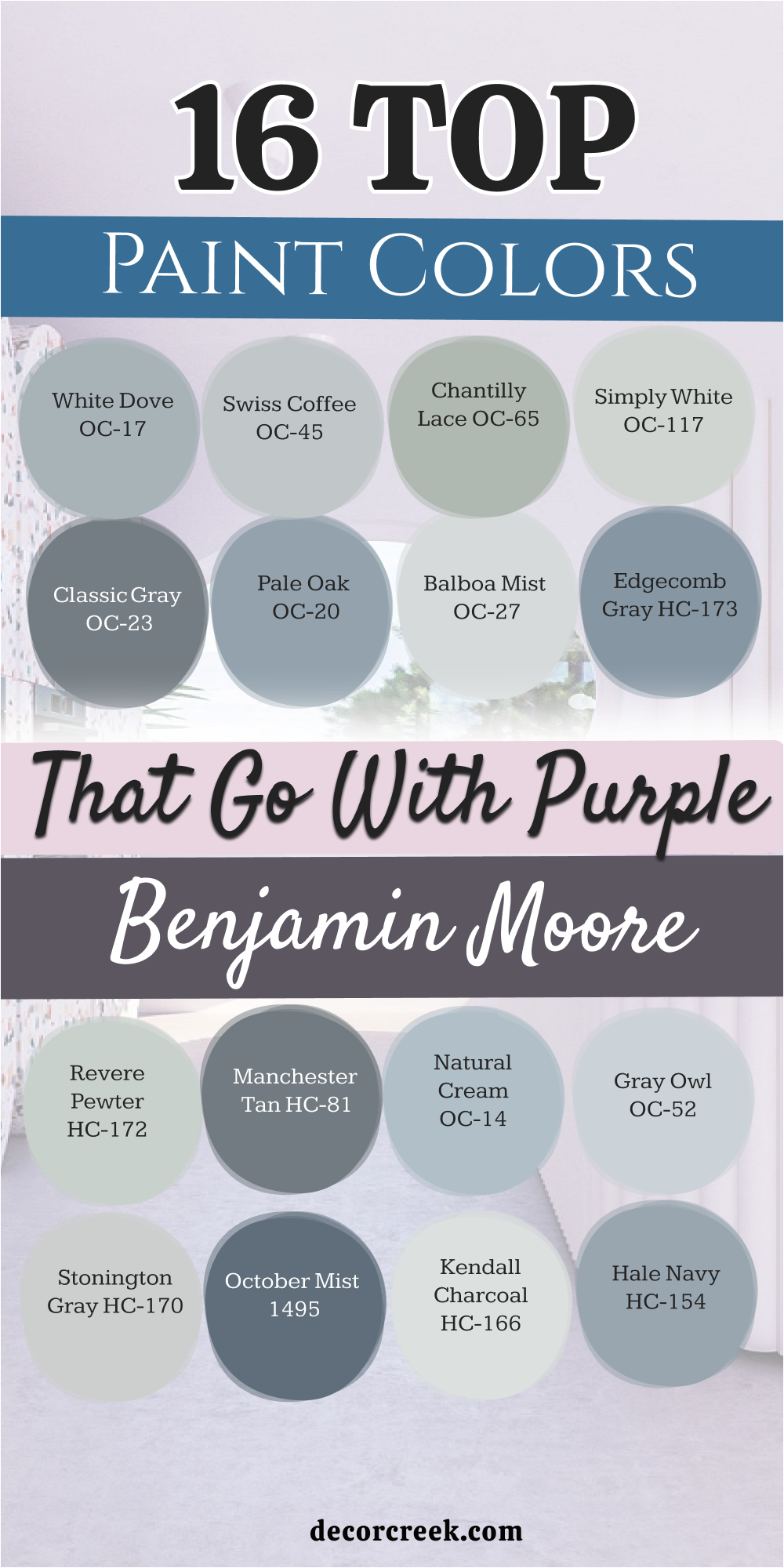 16 top paint colors that go with purple from benjamin moore