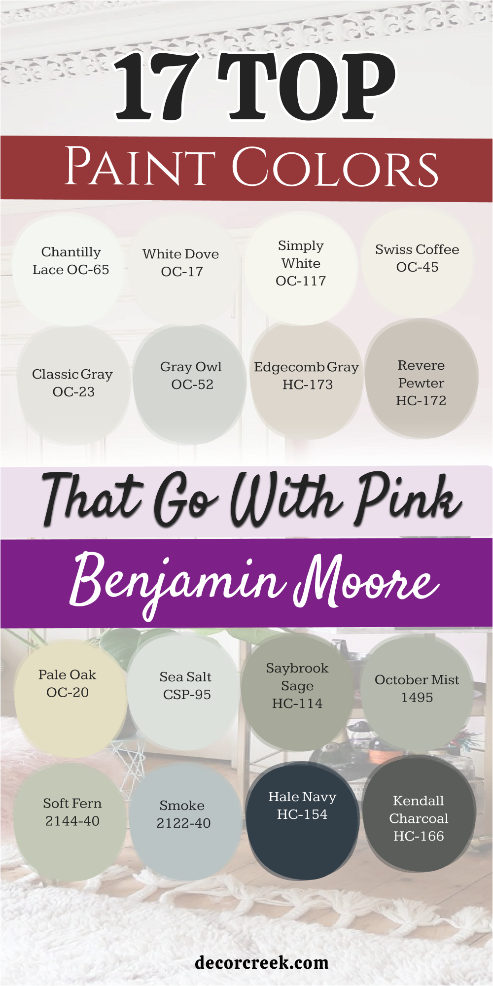 17 top paint colors that go with pink from benjamin moore