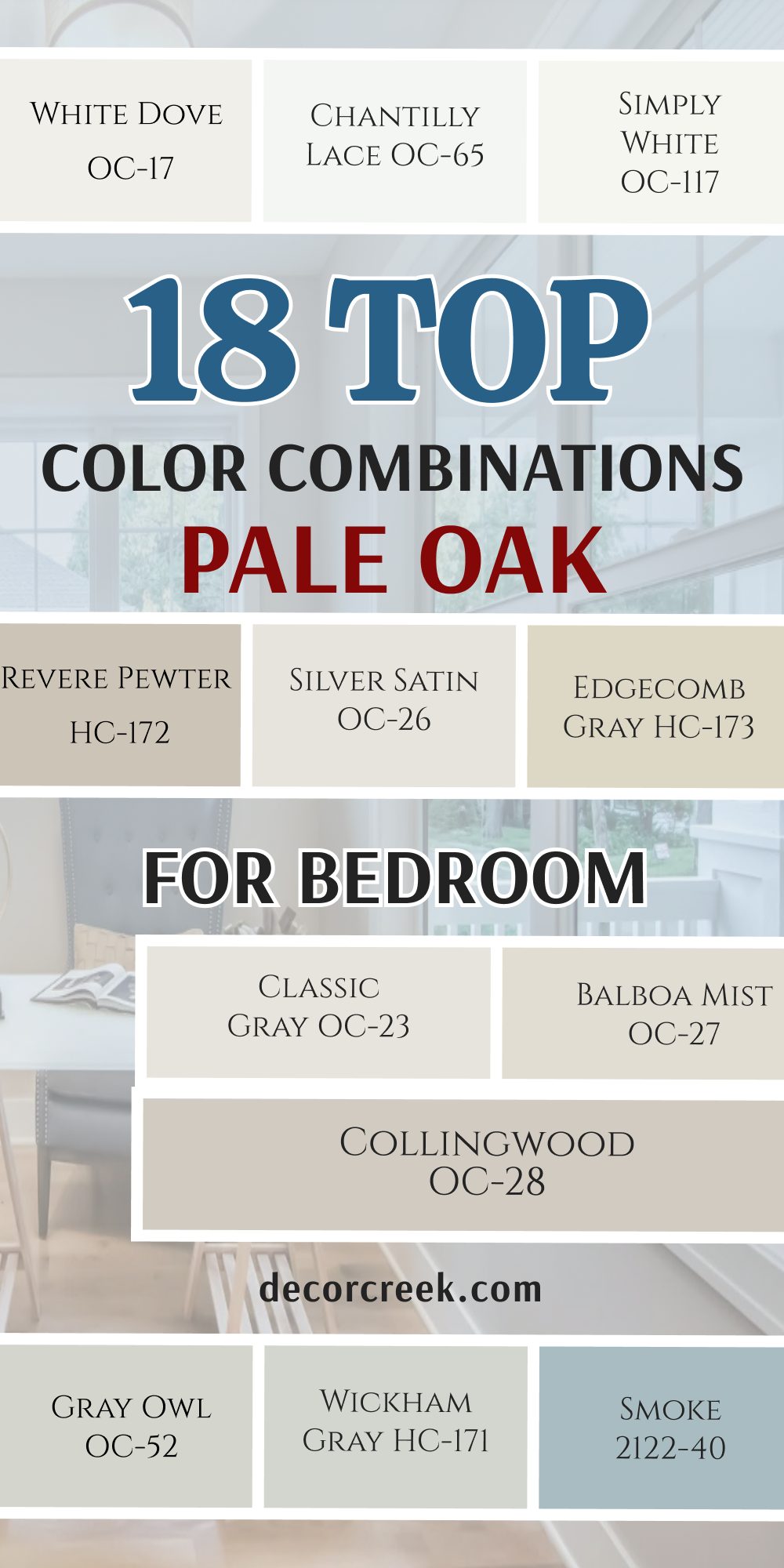 18 Best Pale Oak Color Combinations for Bedroom