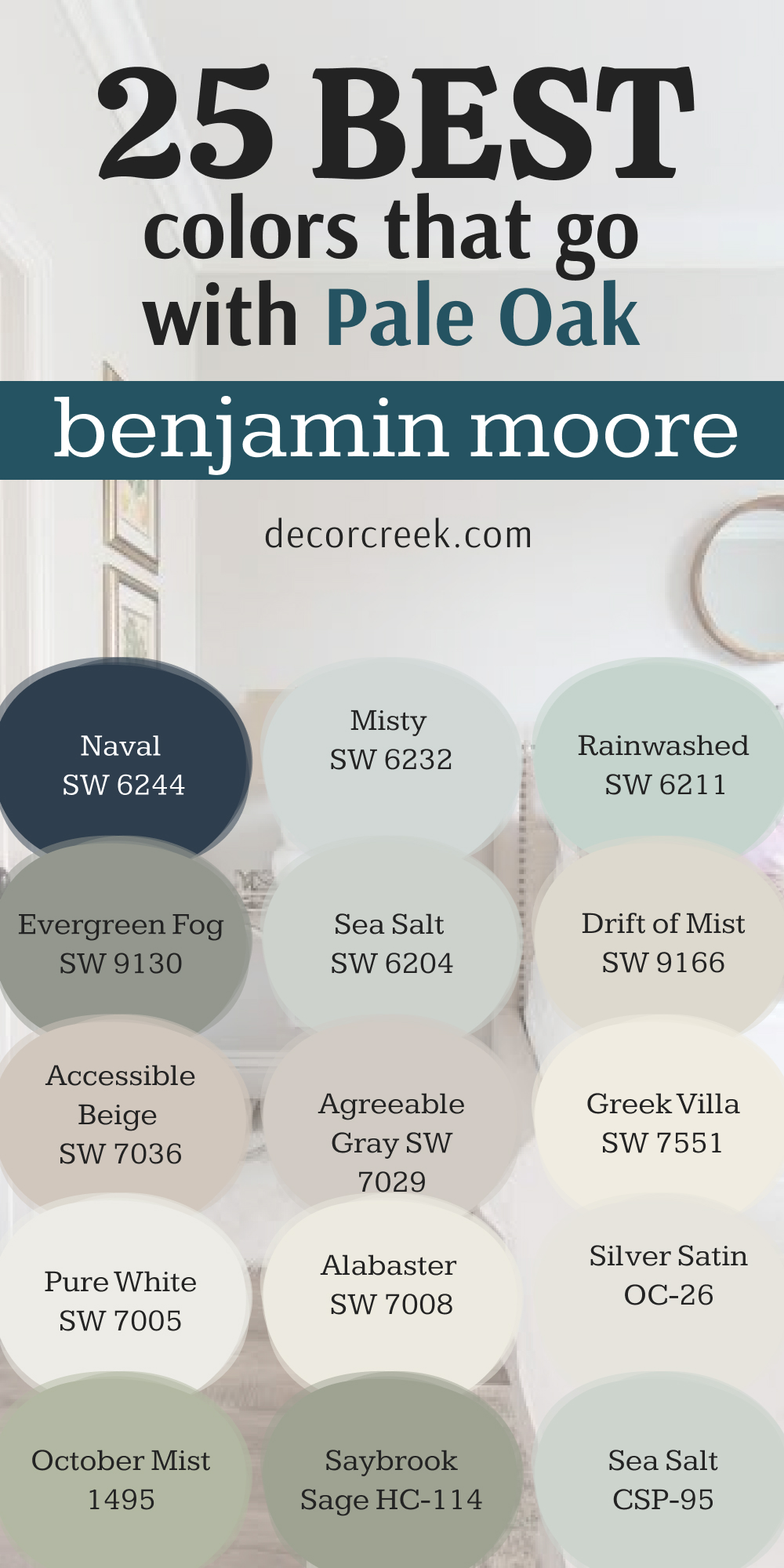 25 Best Colors That Go With Pale Oak by Benjamin Moore